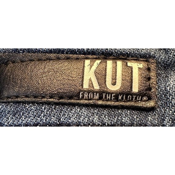 Kut from the Kloth Denim Jeans Women's 14 Blue Distressed Straight Leg 5 Pockets - Picture 9 of 10